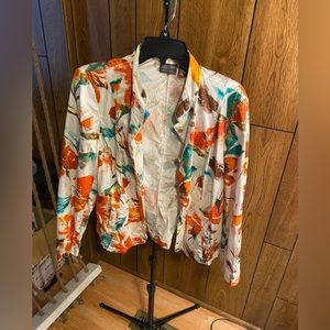 Norstorm flora blazer, colors orange, green, white,etc.